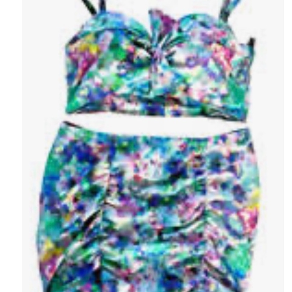 Torrid Multicolor Abstract swim Set - Picture 6 of 11